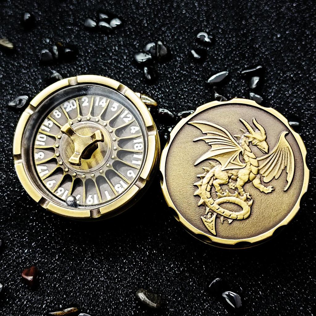 Rotating Metal D20 Dice Ball for DND Tabletop Games and Accessories