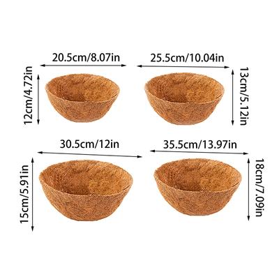 Natural Coconut Fiber Liners Thick Coconut Liners For Garden Planters Round Hanging Basket Planting Liners Replacement Liners