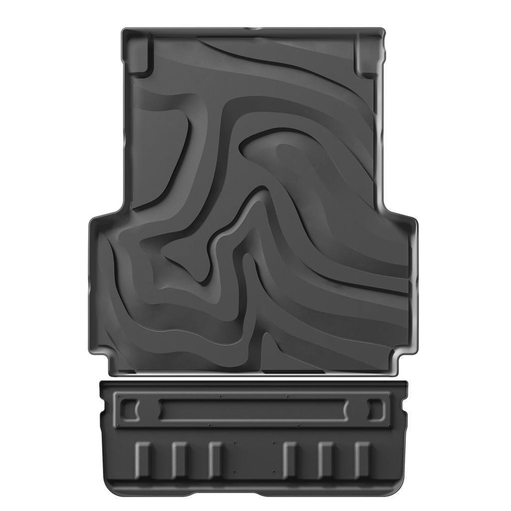LUCKEASY for Jeep Gladiator JT 2020-2024 Cargo Liner Trunk Mat Protective Mat TPE Waterproof Wear-resistant Floor Mats