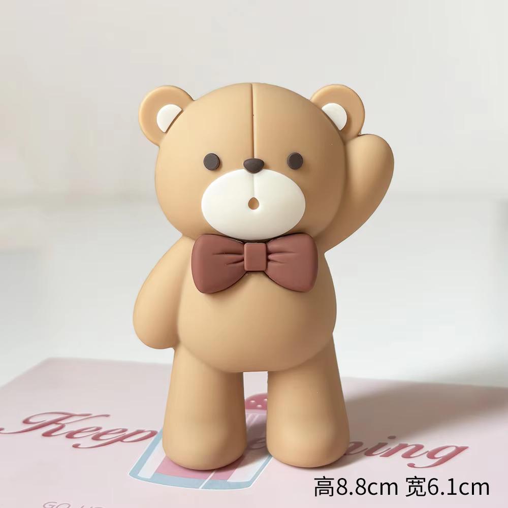 3D Bear HAPPY BABY Alphabet Cake Top Bear DIY Cake Decoration Baby Shower Cake Top Party Supplies