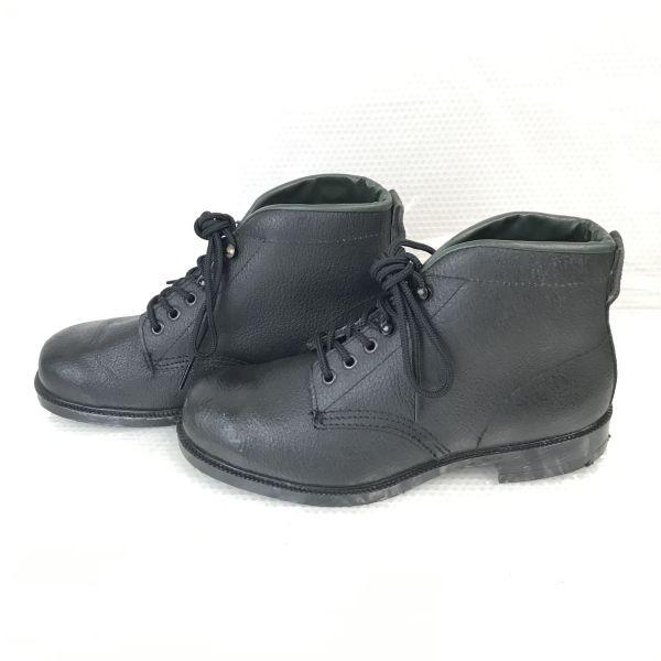 Vintage German robusta echt leder Pebbled Leather Officer Boots Size 41 25.5-26.0cm Black Military Police Shoes(USED)
