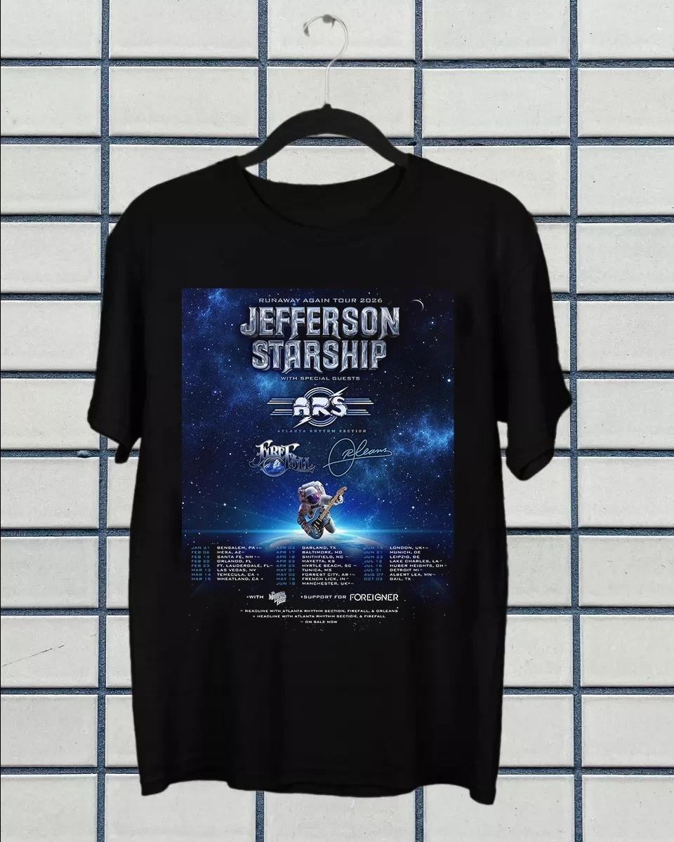 Jefferson Starship Runaway Again Tour Atlanta Rhythm Section T Shirt L