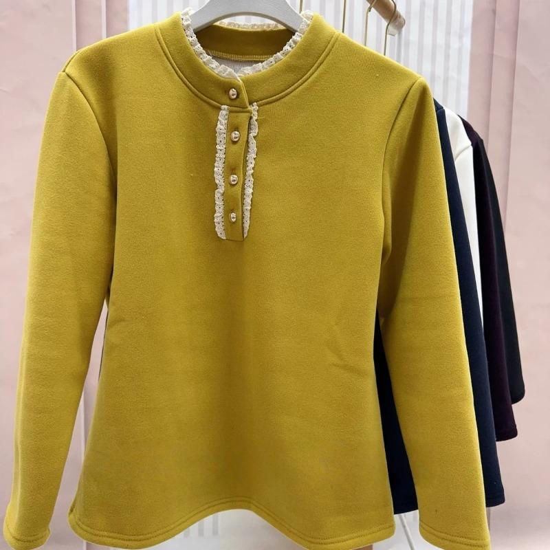 Pullover Oberteile Damen Langarm Herbst Winter Gepolsterte Bluse Übergroß Halber Rollkragen Locker Langarmshirt Slim Pullover Oberteile