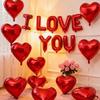 I Love You Balloons Kit Red Heart Balloon for Anniversary Wedding Marriage Decoration Party Supplies DIY Backdrop Setup Ornament