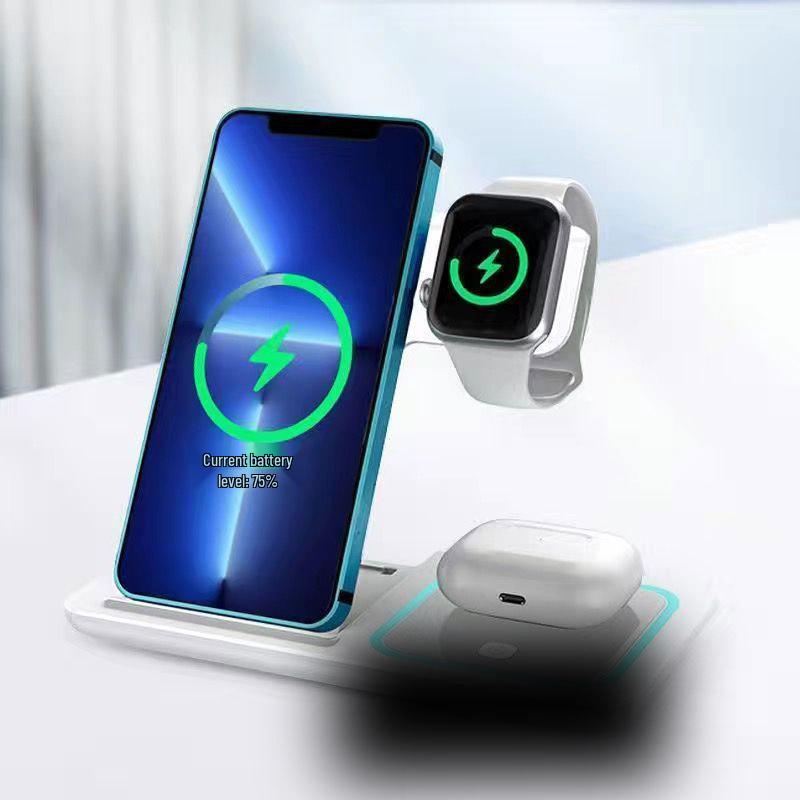 

X455 15W Folding Wireless Charger with Night Light - Portable & Foldable Three-in-One Design