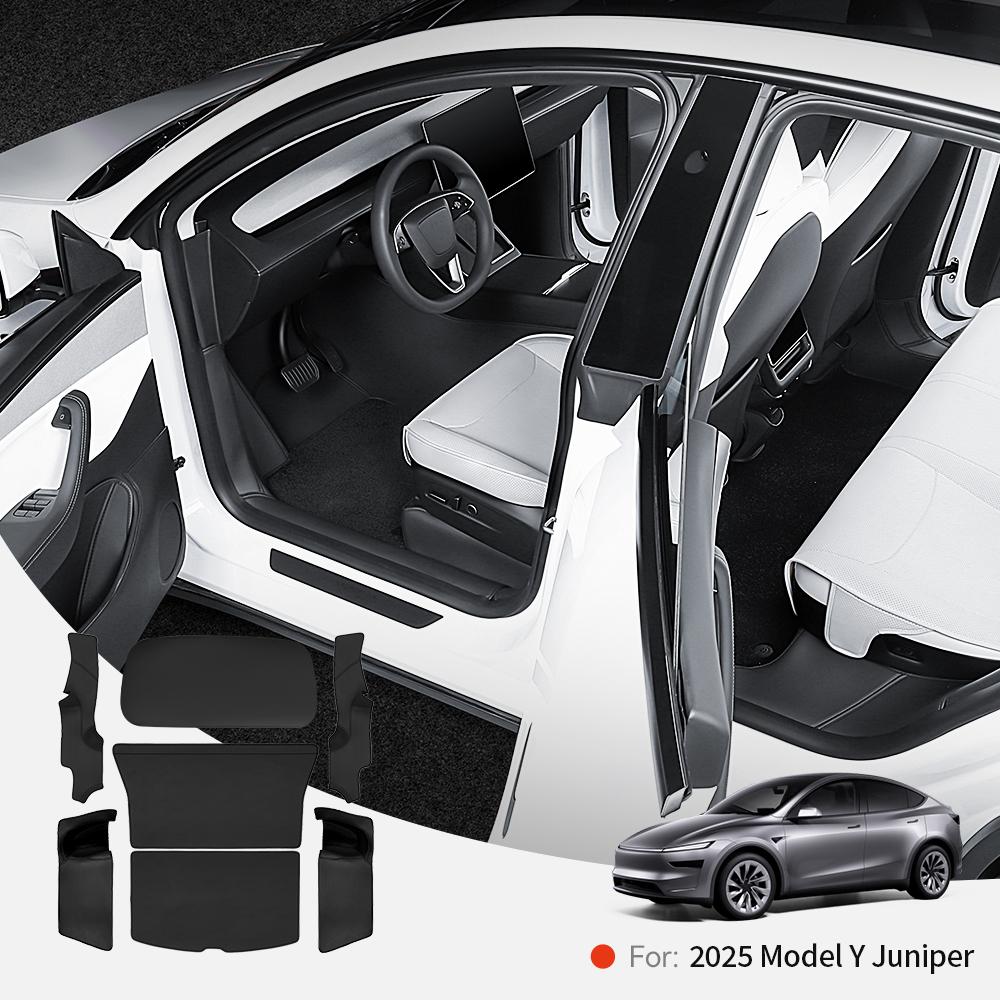 YZ For Tesla Model Y Juniper 2025 New Leather Trunk Mats Fully Surrounded Waterproof Non-Slip Liner Custom Floor Mat Accessories
