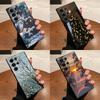 Landscape Winter Light Luxury Black Phone Case For Samsung Galaxy S23 S24 S25 Ultra S22 Plus S21