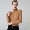 Women's Cashmere High Neck Slimming Sweater - Long Sleeve, Warm, Elegant Autumn/Winter Knitwear Top