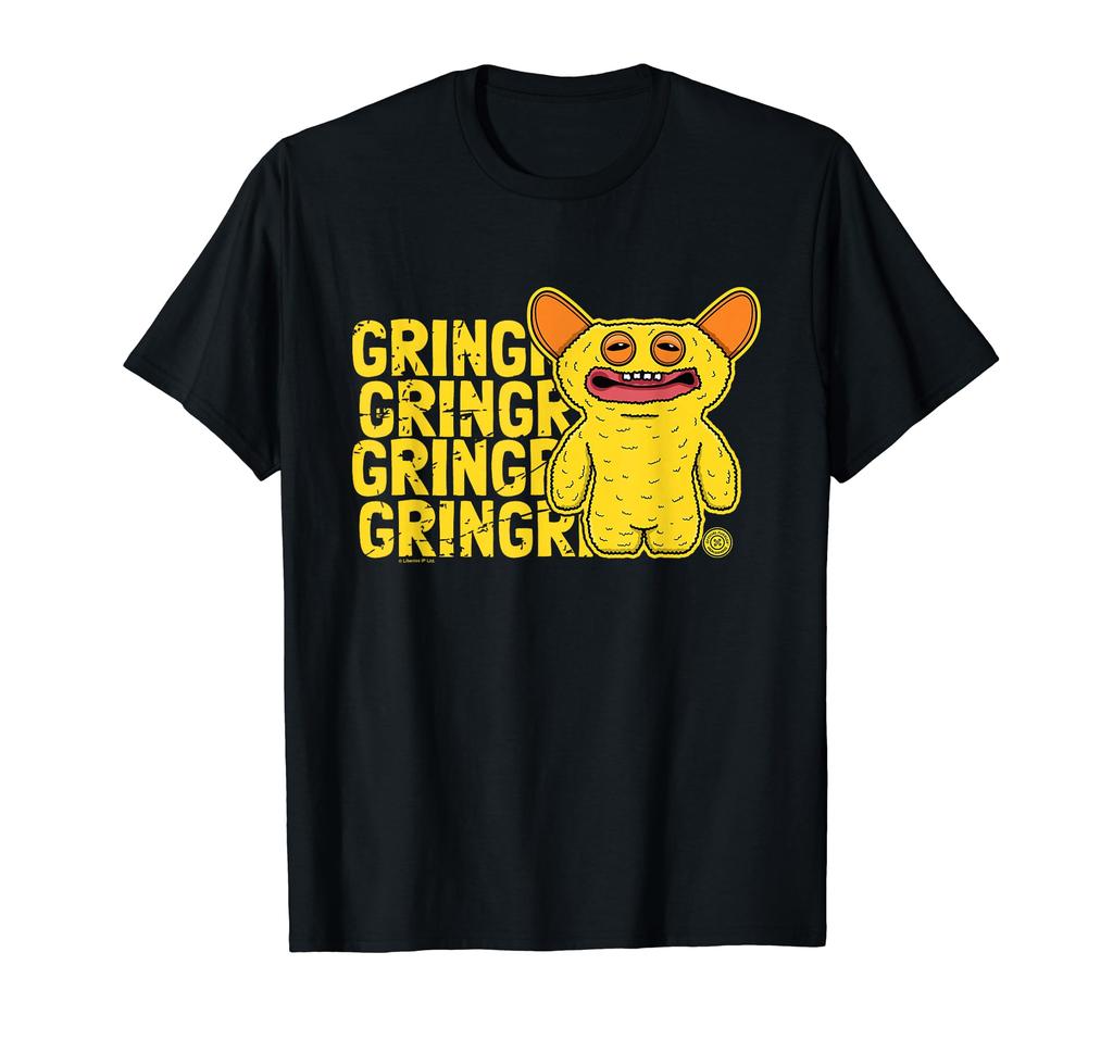 Fuggler Grin Grin Yellow Snuggler Monster Text Halloween T-Shirt