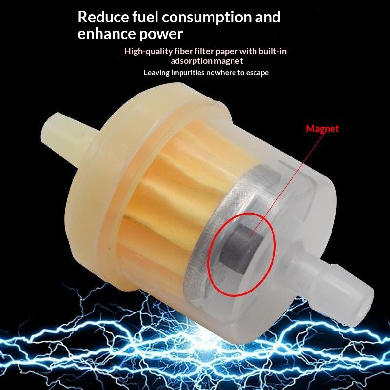 5 PCS Motorcycle Gasoline Fuel Filter with Built-in Magnet High Efficiency for ATV Dirt Bike Scooter Universal Use