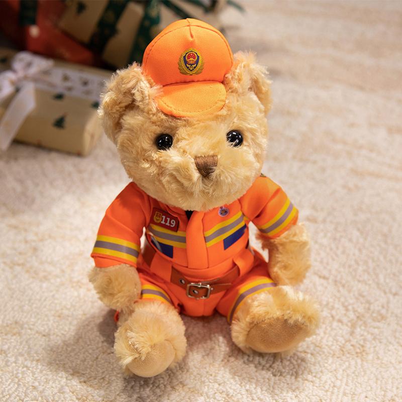 1 шт. 25/35 см Каваи Капитан Медведь Пожарный Медведь Камуфляжная Форма Медведь Плюшевая Игрушка Мягкая Набивная Игрушка Животное Милый Медведь Подарок 25cm
