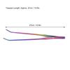 Stainless Steel Aquarium Tweezers 27cm Length Curved Design Planted Tongs Rainbow Long Tweezers Aquascaping Tools