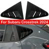 For Subaru Crosstrek 2024 Car Rear Louver Window Side Shutter Cover Trim Sticker Vent Scoop ABS Carbon Fiber Accessories Auto