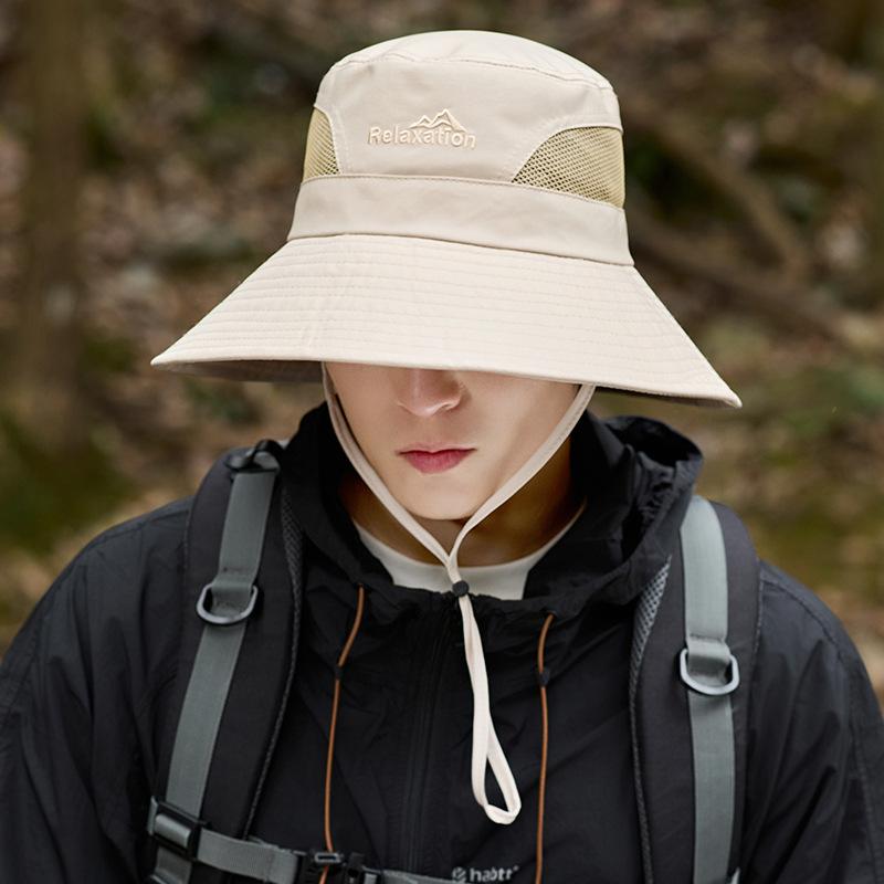 Hut Herren Sommer Fischerhut Sonnenschutz Sonnenhut Sonnenhut Fortgeschrittener Sinn Bergsteigen Reiten Große Krempe Outdoor Winddicht