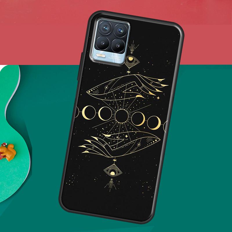 Galaxy Moon Stars Phase Totem Art Case For Realme 10 9 11 Pro Plus GT Neo 5 2T 3T C11 C15 C21Y C25s C30 C31 C33 C35 C55 Cover