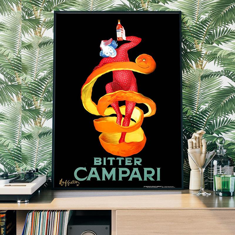 Bitter Campari Vintage Poster Print Food & Drink Wall Art Pictures Alcohol Advertising Canvas Painting Restaurant Bar Home Decor