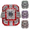 Wedding Engagement Women Retro Cubic Zirconia Inlaid Square Finger Ring Jewelry