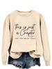Women's Loose Temperament Pullover Sweatshirt - Just a Chapter