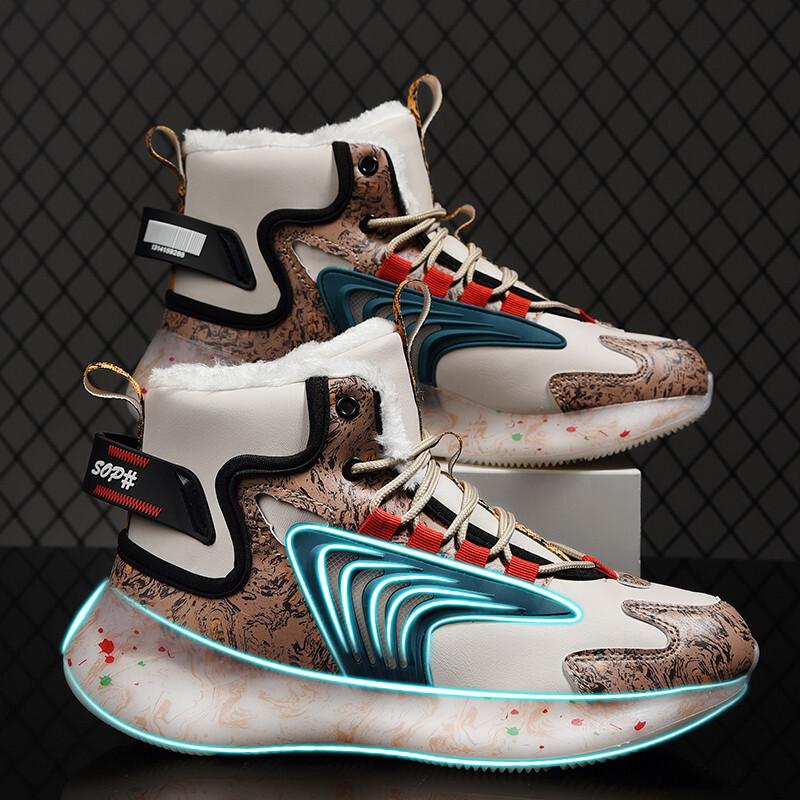 Brand Sneakers Boy Waterproof Snow Boots Winter Warm Plush Ankle Boots Outdoor Anti Slip Casual Sneakers Men Luxury Walking Shoe
