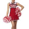 2 Pcs/Set Cheerleader Performance Outfit Sleeveless Top Skirt Set High School Glee Club Girl Cheerleading Costume Varsity Cheerleader Dress Uniform