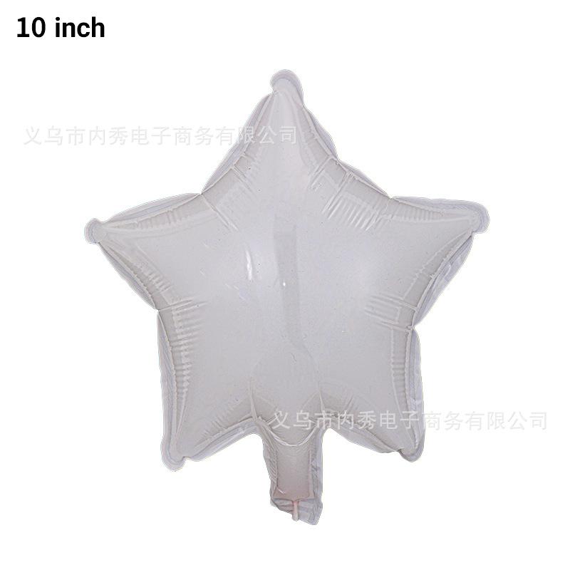 

Однотонная световая тарелка 10 дюймов пентаграмма алюминиевая пленка воздушный шар фестиваль свадьба день рождения украшение звезда алюминиевая фольга композиция 10 inch white pentagram