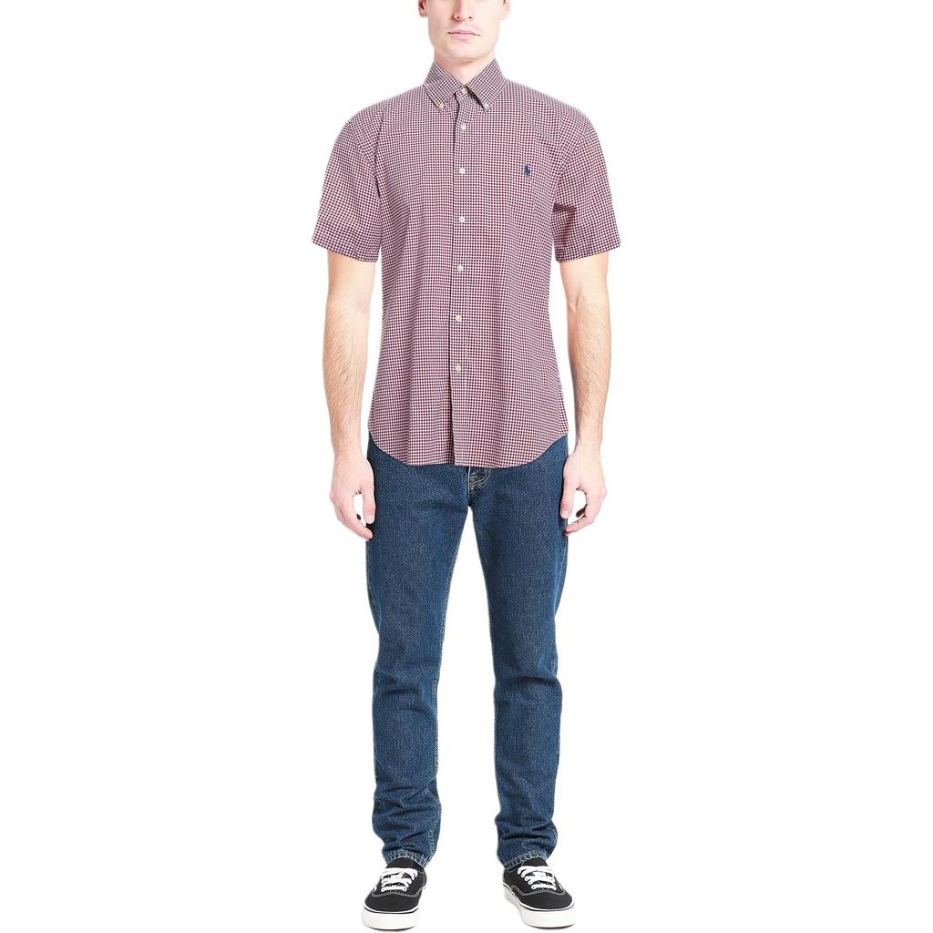 Polo Ralph Lauren SS25 Plaid Pony Embroidered Single-Breasted Short Sleeve Shirt Men Shirts 710843662-004