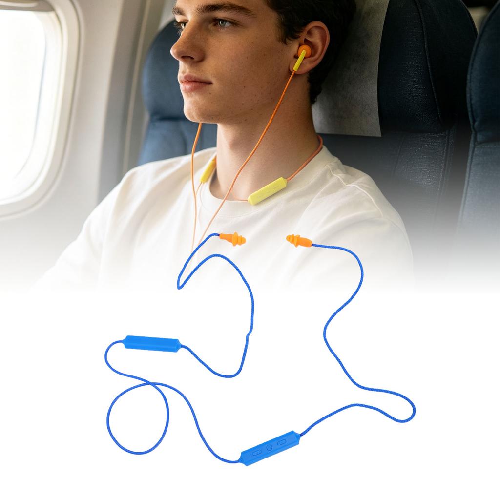 5.3 Earplug Headphone Noise Cancelling Neckband Wireless Earbuds Fast Pairing for Welding Woodworking Industrial