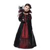 Vampire Costume Maxi Long Dress Kids Girls Halloween Witch Fancy Dress Party