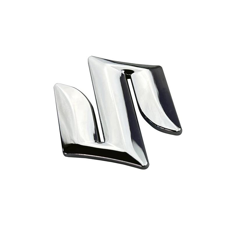 HECQ4 4.45cm Metal Car Steering Wheel Logo Badge Sticker for Suzuki Swift Jimny Grand Vitara Alto SX4 Alivio Samurai Emblem Decoration