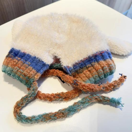 Christmas Deer Hat Handbag 2-in-1 Knitted Reindeer Cap Windproof Foldable Lightweight Packable Knit Hat Winter Travel Accessory