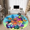 1pc Tropical Leopard Floral Chair Carpet for Office  Machine Washable Rug for Office,  Good Gift for Family or Friends yy251225197