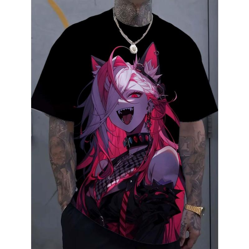 Cartoon Sexy Girl Pattern 3d Printed Men's T-Shirt Oversized Sweatshirt For