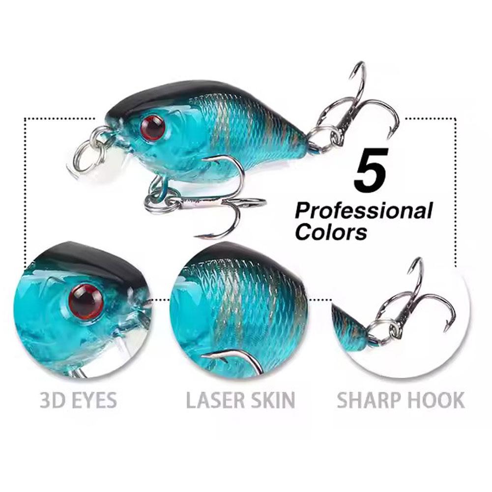 1set Lure Bait Rock Minnow Bait Vibrating Swing Bass Bionic Fish Bait Diving Bait Electroplated Lure Color Small Fish Lure