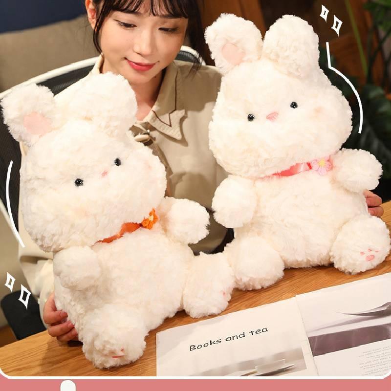 Plush Flower Rabbit Toy Cartoon Animal Stuffed Doll Decoration Kids Gift Cute