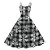 Women's Fashion Casual Christmas Print Sexy Off-the-shoulder Punk Retro Dress