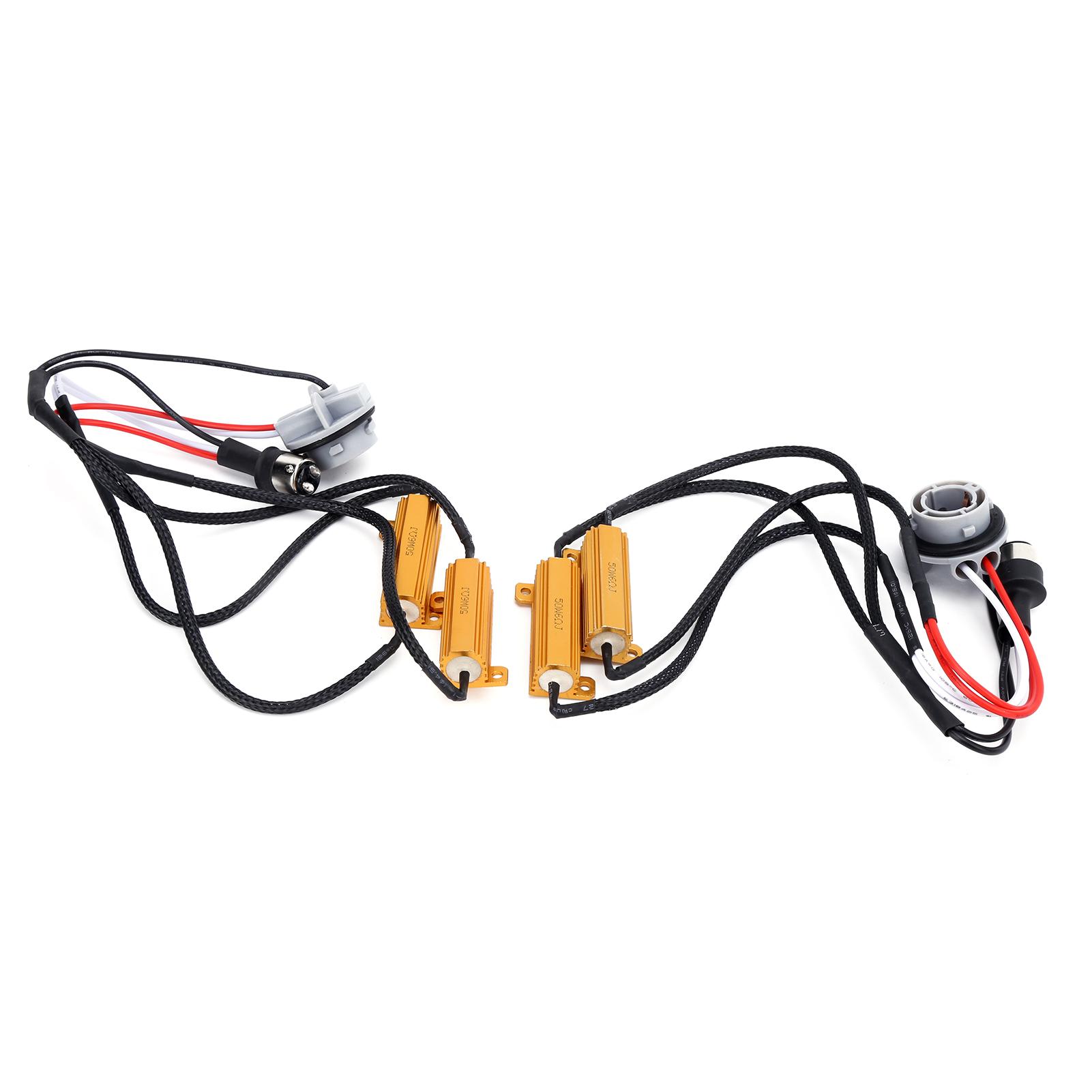 

2 шт. Светодиодный декодер 1157 50 Вт Нагрузочный резистор Отмена ошибки мигания для автомобильной фары Противотуманной фары Дневных ходовых огней