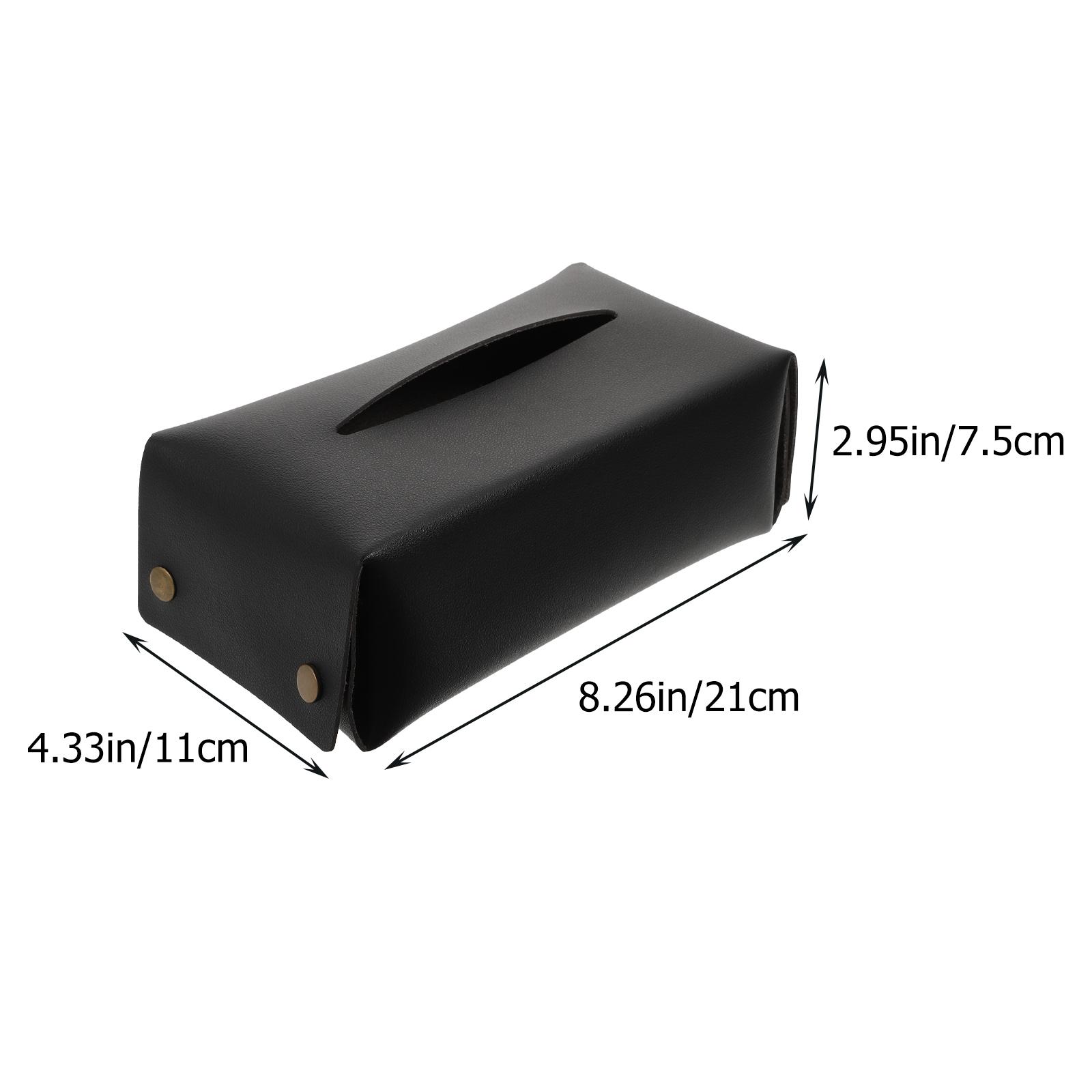 

1pc Waterproof Tissue Box Lightweight Practical Dirt-Resistant Tabletop Container For Home Office Use Tissue Storage Supply чорний