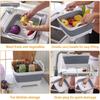 Collapsible Portable Plastic Vegetable Wash Basin with Drain Plug for Dish Storage Vegetable and Fruit Washing Chill Bucket
