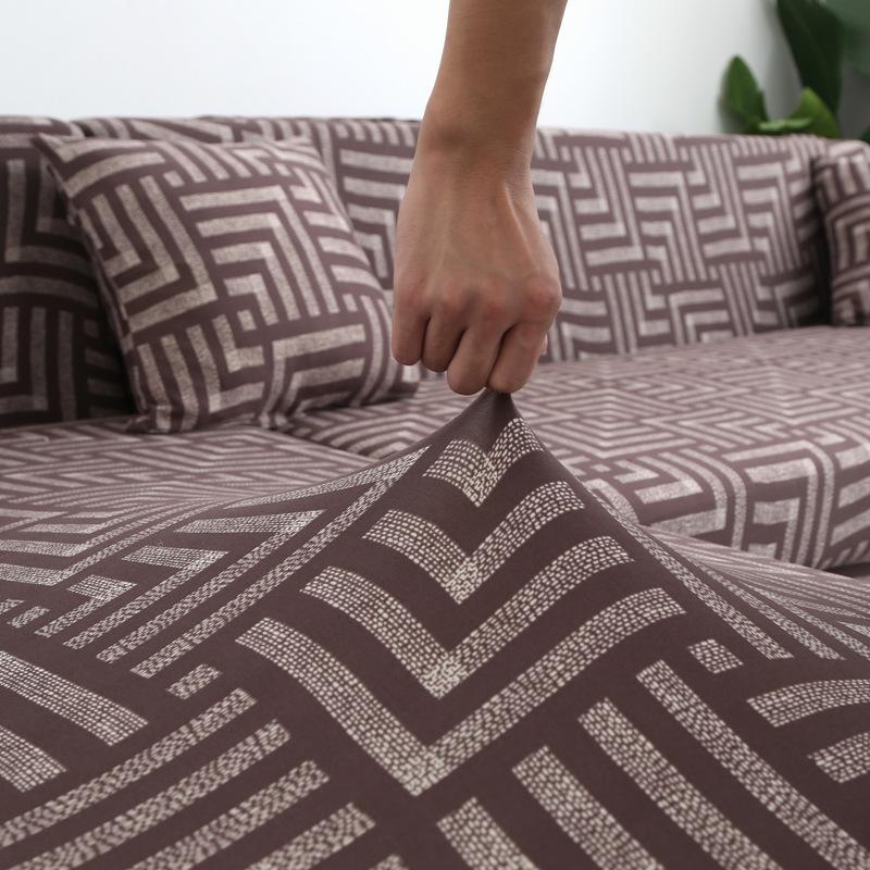 Bankhoes All-Inclusive Antislip Stretch Bankhoes Echt Leer Vintage Bankhoes Volledig Bedekkend Stof Ambacht Combinatie Bankkussen