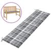 Day and Night - Day and Night Garden Bench Cushion Oxford Fabric Gray Checkered 180x50x3 Cm