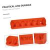6 Grids Piglet Feeder Automatic Feeding Orange Red Leak-proof Plastic Trough for Farm Pig Raising