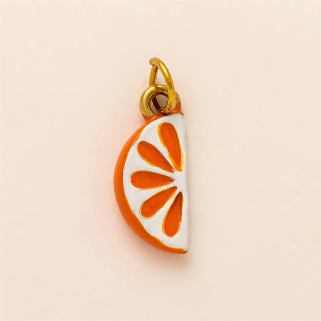 Stainless Steel Niche Fresh Fruit Pendant Accessories, Papaya and Mango Handmade DIY Accessories