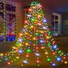 Vánoční LED světelný řetěz s paměťovou funkcí 8 režimů Hvězda na špičku Vodotěsné USB napájení Světla na vánoční stromek
