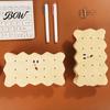Unique Biscuit Design Pencil Pouch Cookie Shape Plush Stationery Bag, Soft Stuffed Back to School Gift for Kids Case, Large Capacity Cosmetic