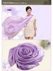 Women's Versatile Long Satin Scarf - Solid Color, Summer Sunscreen Shawl