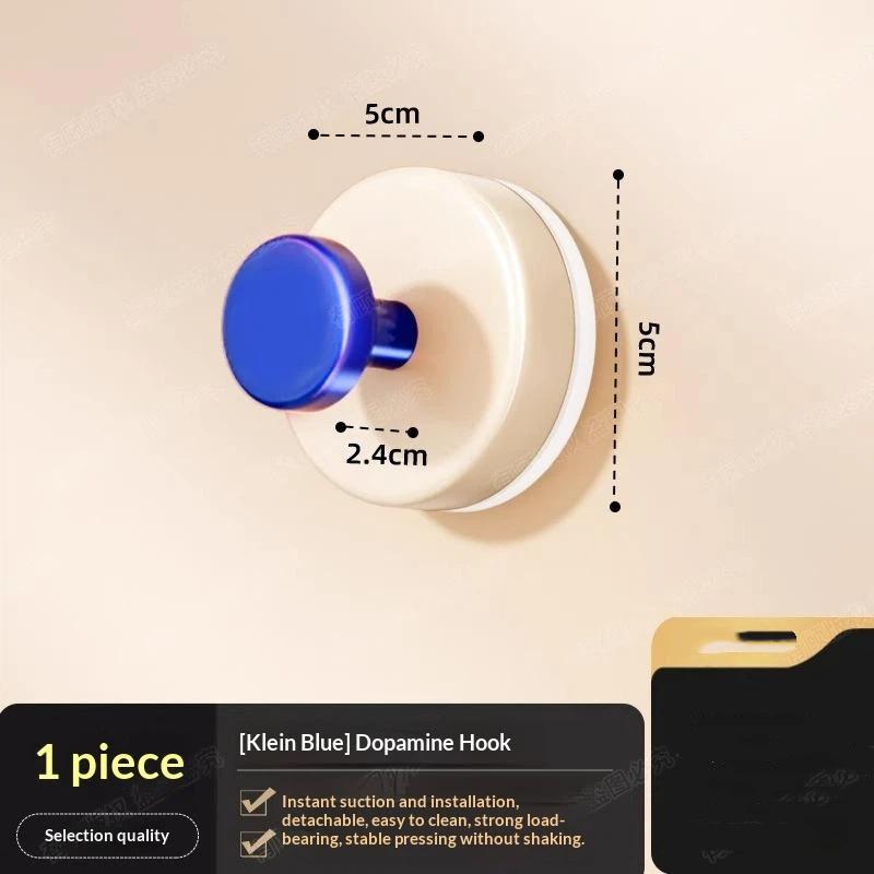 Multi-Purpose Suction Cup Wall Hooks Cute Colorful Strong Adhesive No Drilling for Bathroom Shower Kitchen Storage