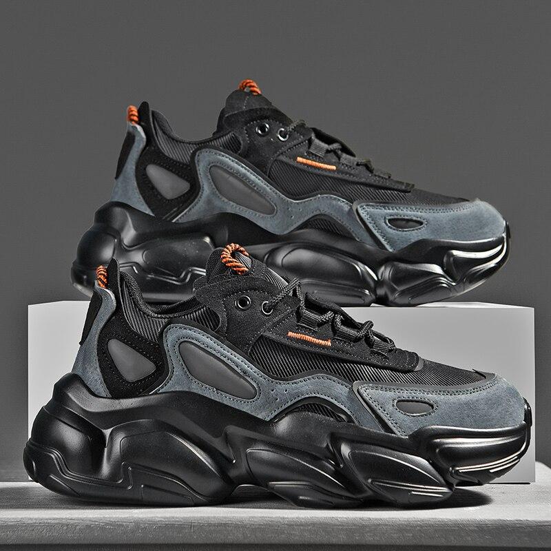 Schwarze Samurai Dicksohlige Alte Schuhe Herren Retro Ins Funktion Erhöhte Sportschuhe Herren Freizeit Schwarze Schuhe Trend Herrenschuhe