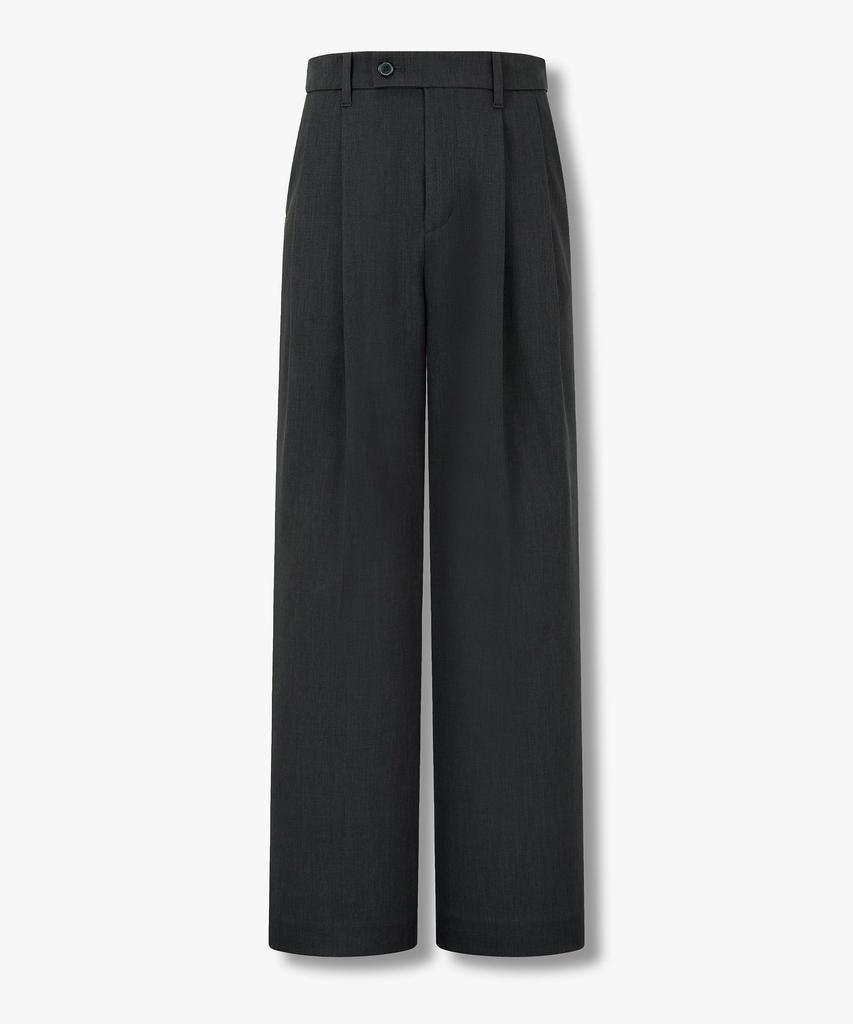 STUDIO TOMBOY [Men] Double-Pleated Crease Set-Up Pants_Charcoal 9155331551