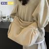 Codzienne nylonowe torby hobo crossbody, jednolite, zapinane na zamek, damskie torby 2025 moda, o dużej pojemności, w jednolitym kolorze, torba tote na jedno ramię