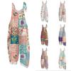 Women's Jumpsuit Print Casual Loose Vintage Shoulder Strap Cotton Linen